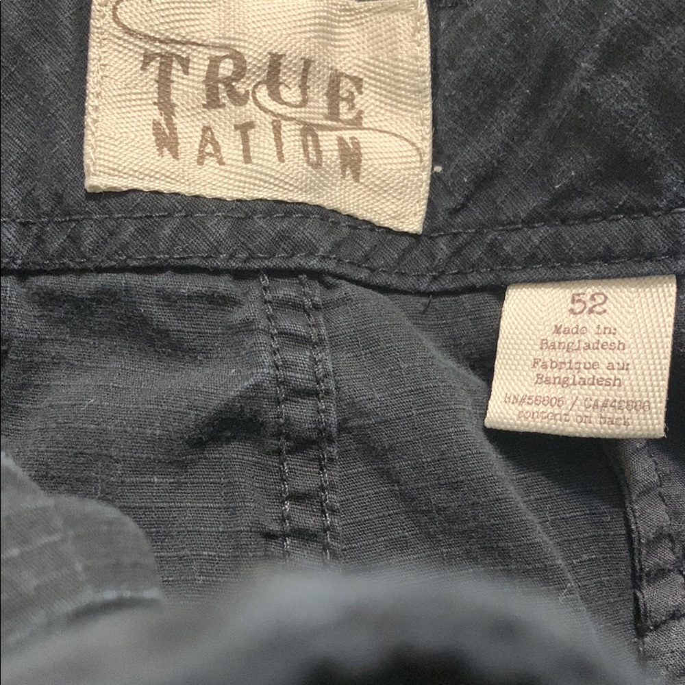 True Nation Black Cargo Shorts